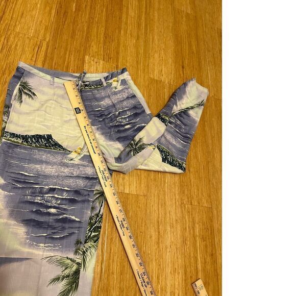 Tommy Bahama small silk cropped novelty pants pockets Lagen beach resort sail - Picture 3 of 7